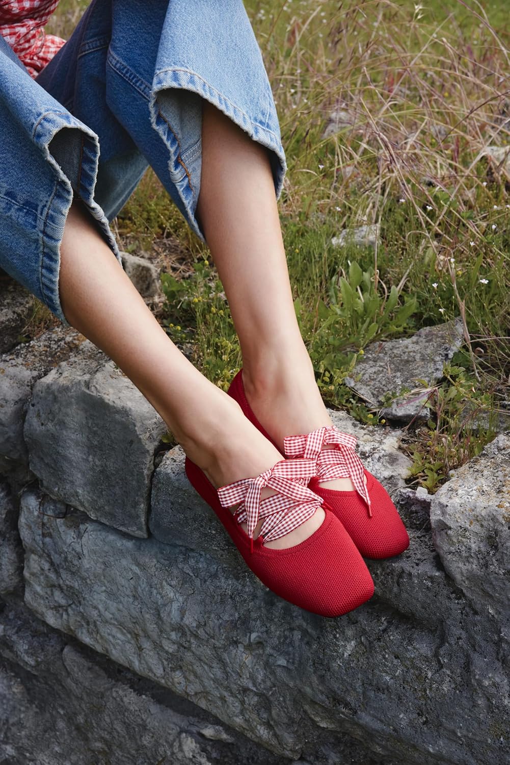 VIVAIA Miley Women's Mary Jane Flats Shoe with Stylish 3 Laces Comfortable Square Toe Ballet Flats for Women Daily Outfit - Image 3