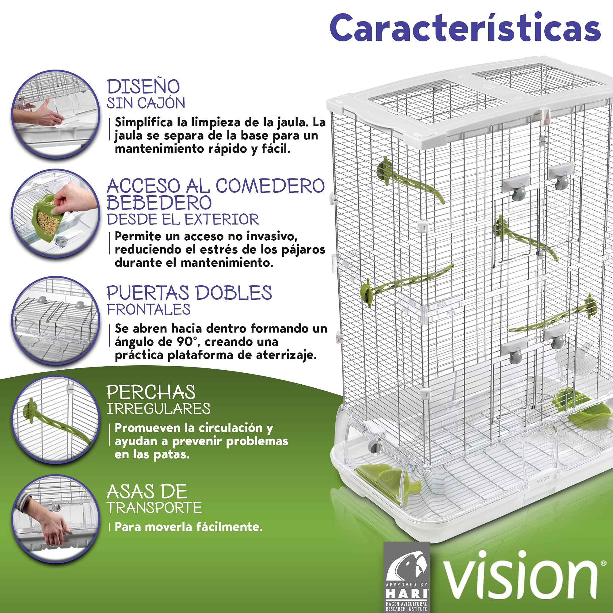 Vision M02 - Jaula, 61 x 38 x 87,5 cm