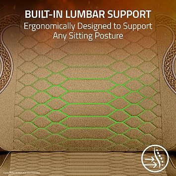 Razer Iskur V2 X Ergonomic Gaming Chair: Built-in Lumbar Support - Widened Seat - High Density Foam Cushions - Adjustable 152 Degree Recline - 2D Armrests - Plush Fabric - Counter Strike 2 Edition