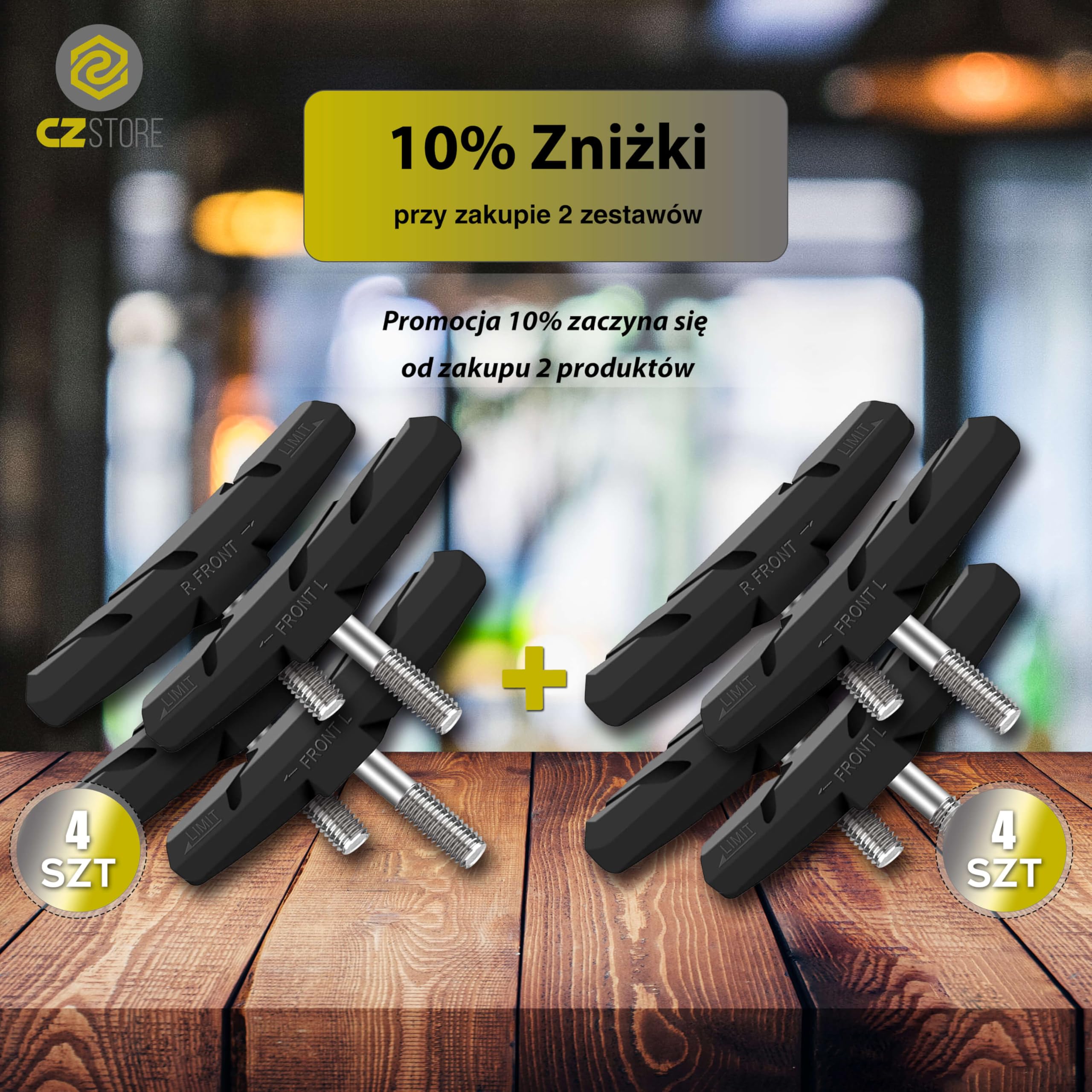 Klocki Hamulcowe V-Brake 70 mm | Zestaw 4/8 szt. |✮✮DOŻYWOTNIA GWARANCJA✮✮ – Klocki Hamulcowe do Roweru Górskiego MTB, Trekkingowego i Miejskiego – W Komplecie Podkładki i Nakrętki