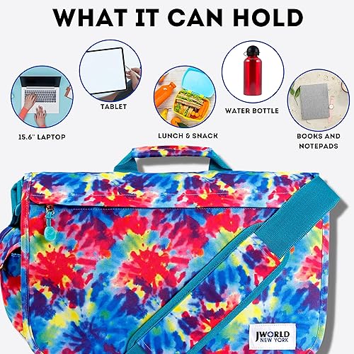Miniatura 7 de J World New York Thomas - Bolsa de mensajero para computadora portátil para mujeres y hombres, bolsa de libros para niños