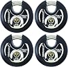 BRINKS 673-70001 Commercial Stainless Steel Discus Padlock, Keyed, 70 mm, 4 Pin Cylinder , Black