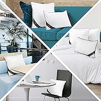 Vista 20 de Utopia Bedding Rellenos de Almohada Decorativa (Paquete de 4, Blanco), 20 x 20 Pulgadas Almohadas Decorativas de Interior para Sofá, Cama, Diván