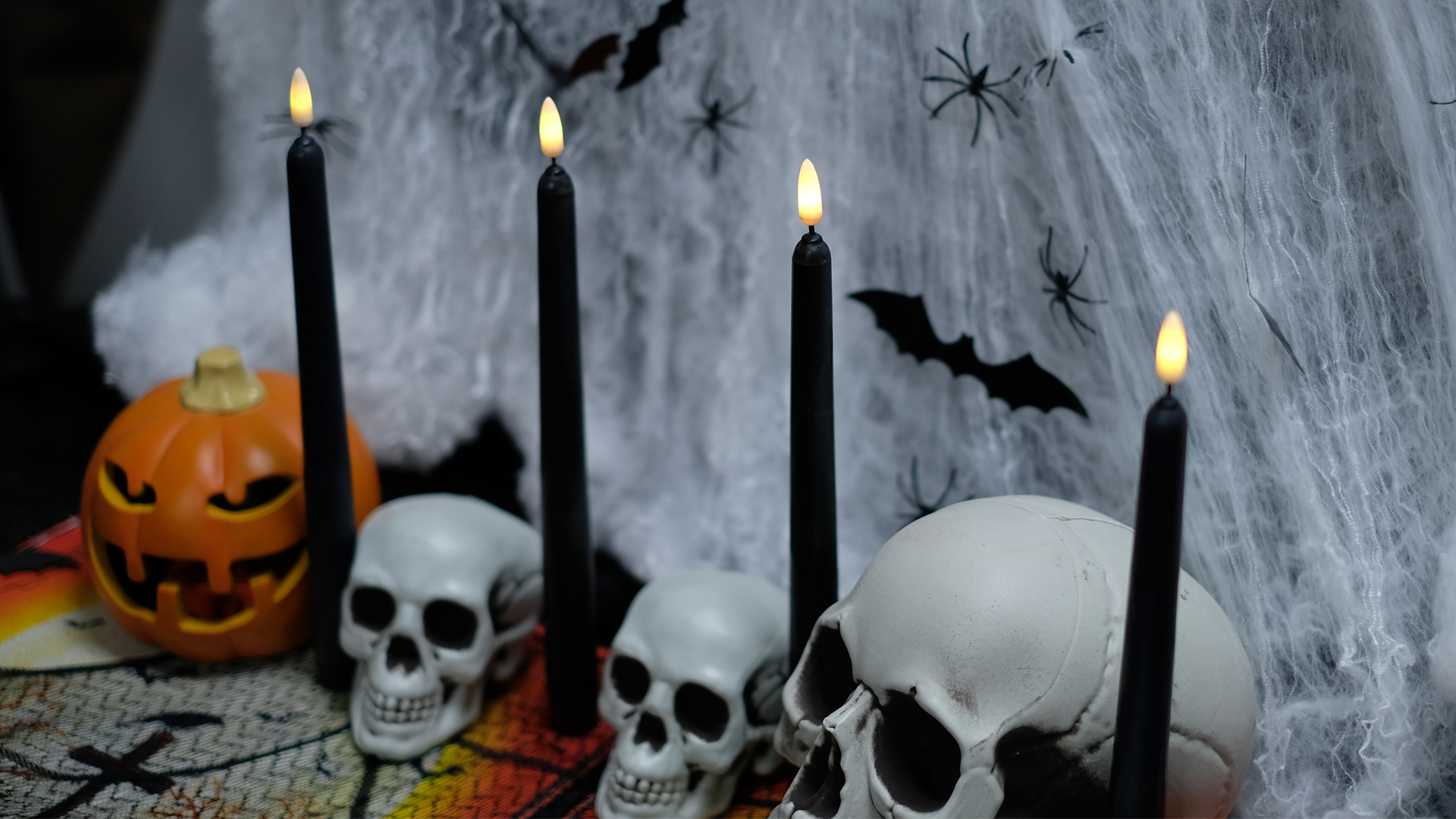 Image of NONNO & ZGF 4 Pack Black 11'' LED Wax Covered Taper Candles, Use 2-AA Battery(not Included Runs 200 Hours,Remote Control, Flameless Battery Operated Decor Candle, Warm White LED