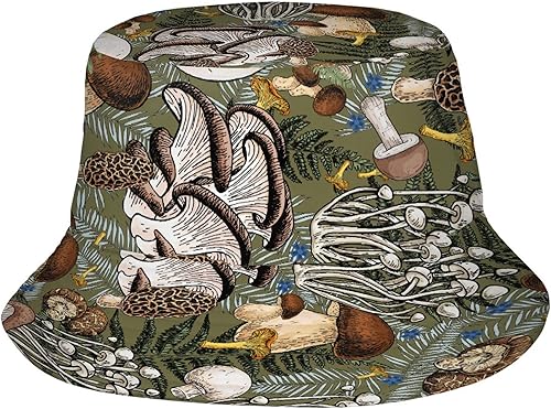 Atthadassi Sombrero de pescador de verano con diseño de hongos, unisex, de doble cara, para exteriores, para adolescentes, mujeres y hombres disponible en Yaxa Colombia