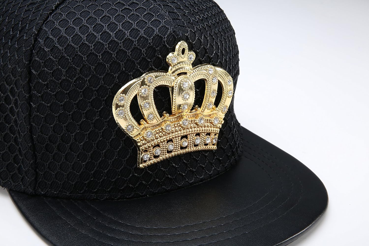 REINDEAR Royal King Crown Baseball Cap Hip-hop Snapback Hat (Black) - Image 2