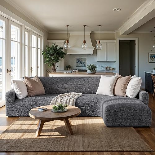 Miniatura 2 de PAULATO BY GA.I.CO. Funda para sofá modular, funda de sofá duradera y fácil de limpiar, fundas lavables para sofá esquinero, funda elástica de