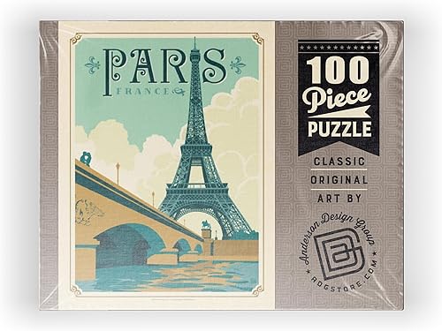 Miniatura 8 de Francia París, póster vintage, rompecabezas premium de 100 piezas para adultos