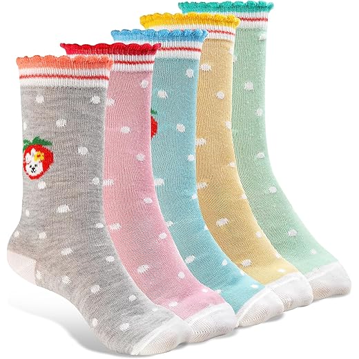 Kids Calf Length Socks Pack of 5 Multicolor