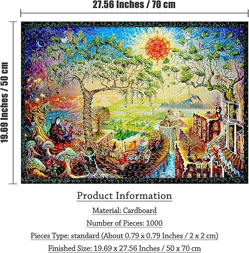 Miniatura 3 de MISITU Rompecabezas de 1000 piezas para adultos, rompecabezas difíciles desafiantes, regalo de Navidad, cumpleaños, juguetes de ciudad de gnomos,