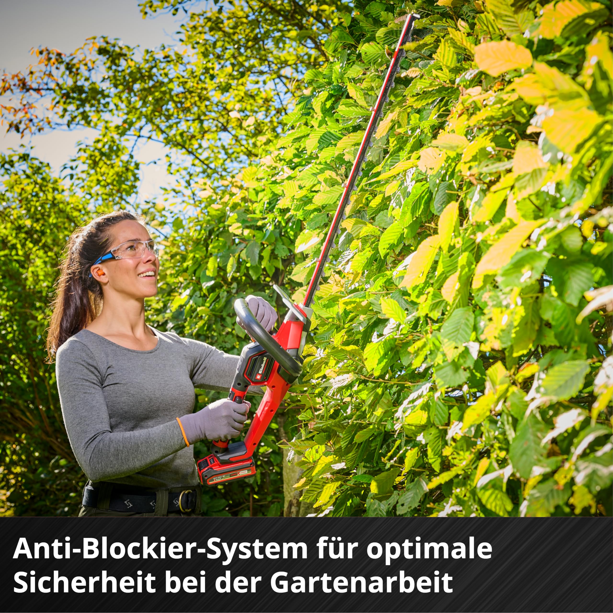 Einhell Professional Akku-Heckenschere GP-CH 18/61 Li BL-Solo Power X-Change (18 V, Brushless, Schnittlänge 61 cm, Anti-Blockier-System, inkl. Köcher, ohne Akku)
