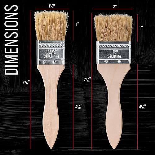 Miniatura 4 de US Art Supply - 20 unidades de pinceles para pintar con pintura, barniz, cola, yeso, varios tamaños