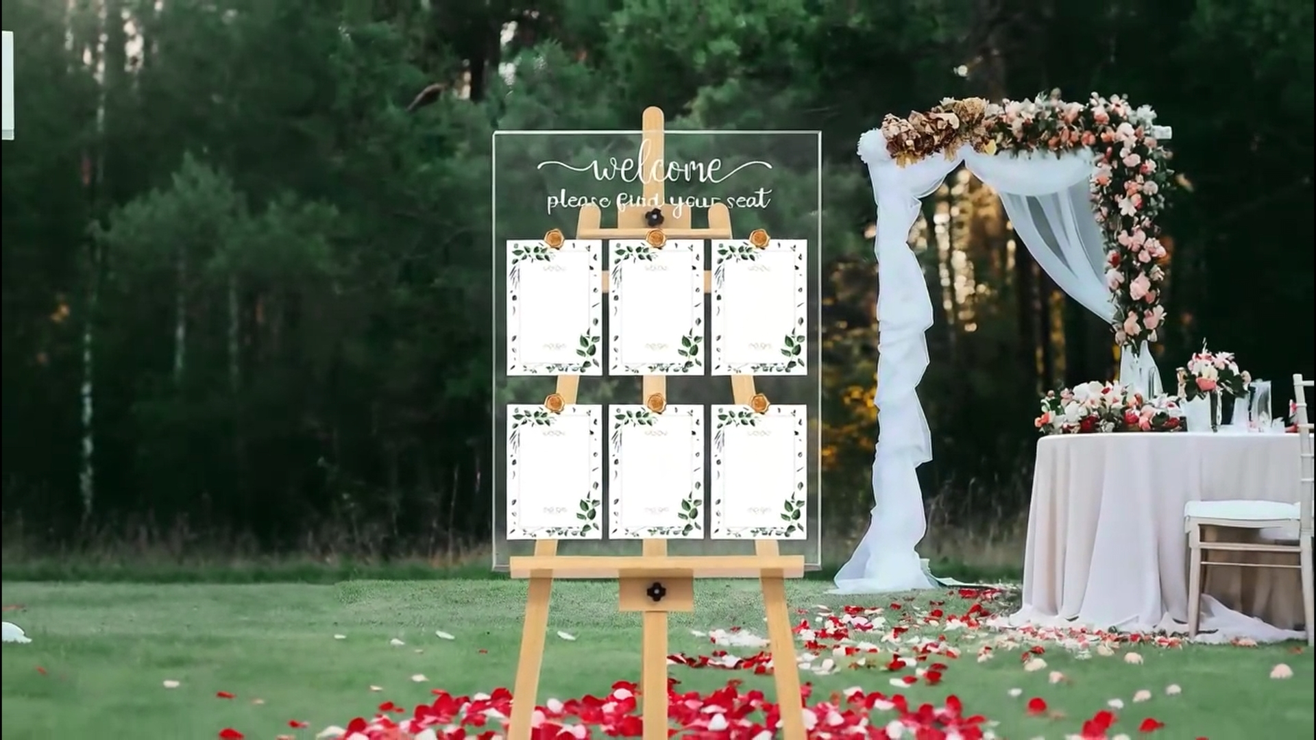 Amazon.com: Briwooody Wedding Seating Chart Board Display 24x18