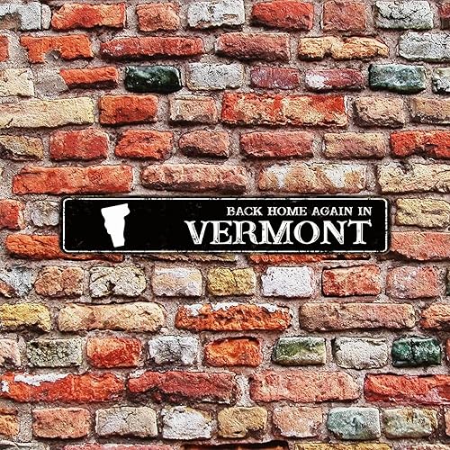Miniatura 3 de Farmhouse Back Home Again in Vermont US State Map Silhouette Aluminum Tin Metal Sign Decorative Man Cave Street Metal Signs for Indoor Outdoor House