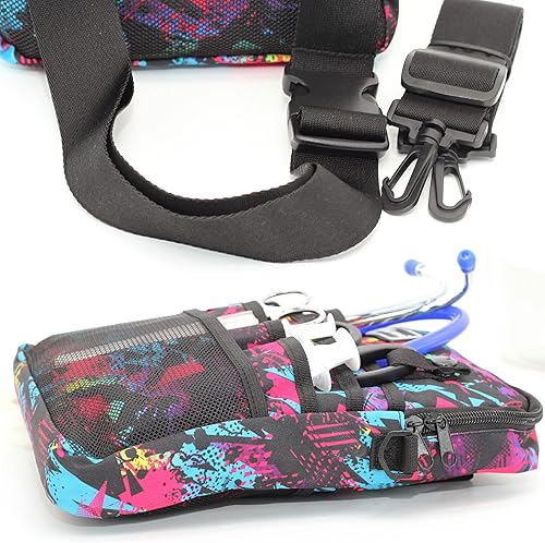 Miniatura 8 de Riñonera para enfermera con soporte para cinta, organizador de bolsillo para enfermeras para profesionales médicos, bolsa de cintura de enfermera de
