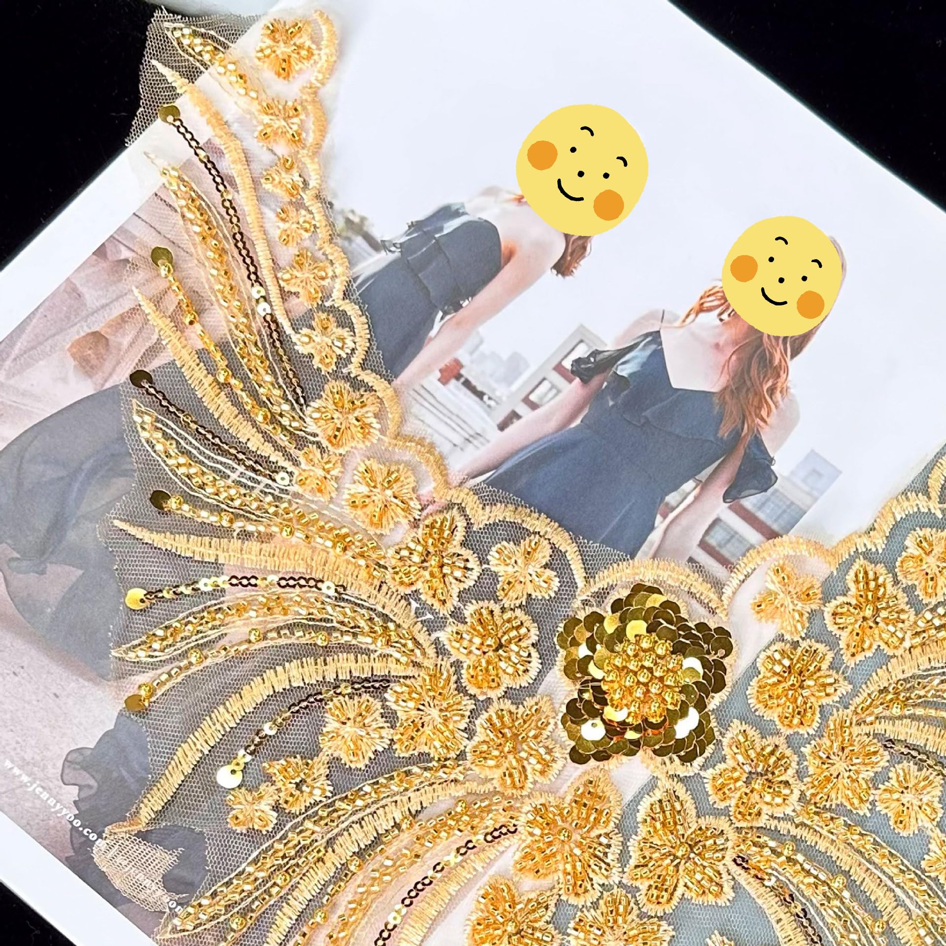 Amazon.com: JRYYR Gold Rhinestone Lace Applique,Gold Applique  Embellishments,Gold Applique for DressWeddingClothing Decorative Appliques.  (Gold-4) : Arts, Crafts & Sewing