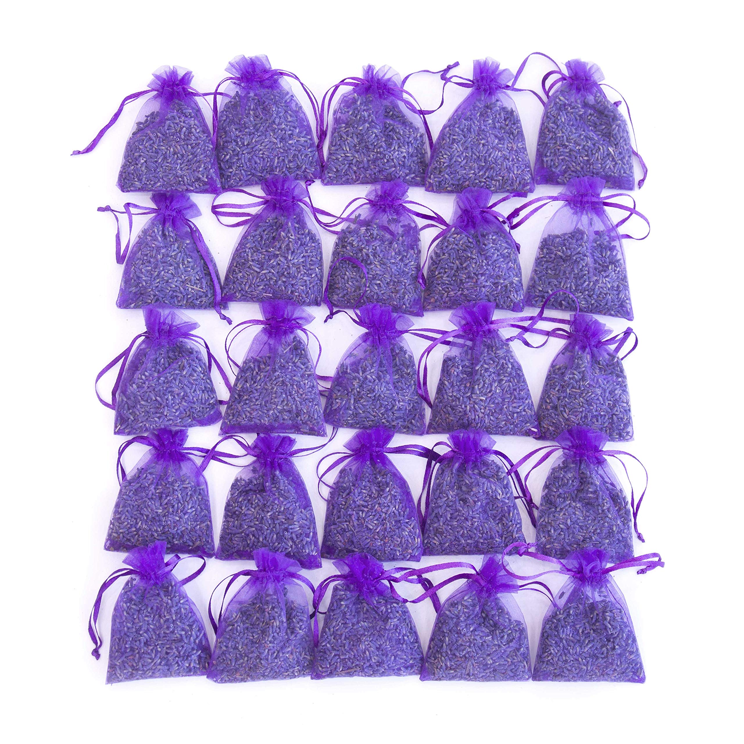 Bag of 25 Sachets Dried Lavender Flower Lavender Sachets for Drawers and Closets, LV-B-2