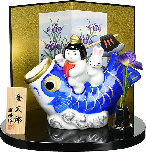 Amazon Co Jp 昭峰 五月人形 端午の節句 金太郎 出世鯉 白磁