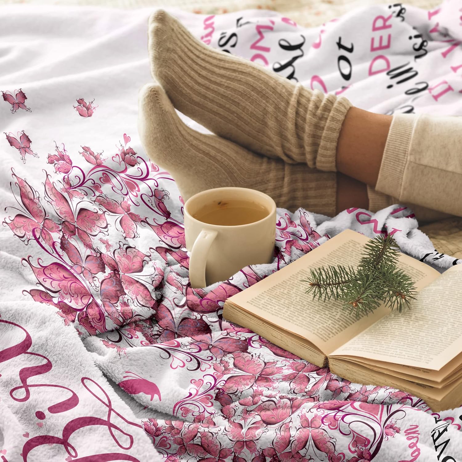 XALAZY 80th Birthday Gifts for Women Blanket 60"X50", 80th Birthday Decorations for Women, Best 80 Year Old Woman Birthday Gifts, 1945 Woman Present, Happy 80 Bday Present for Female Throw - Image 6