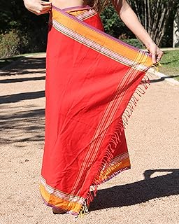 Scarf/Sarong/Kikoy - Red Saffron