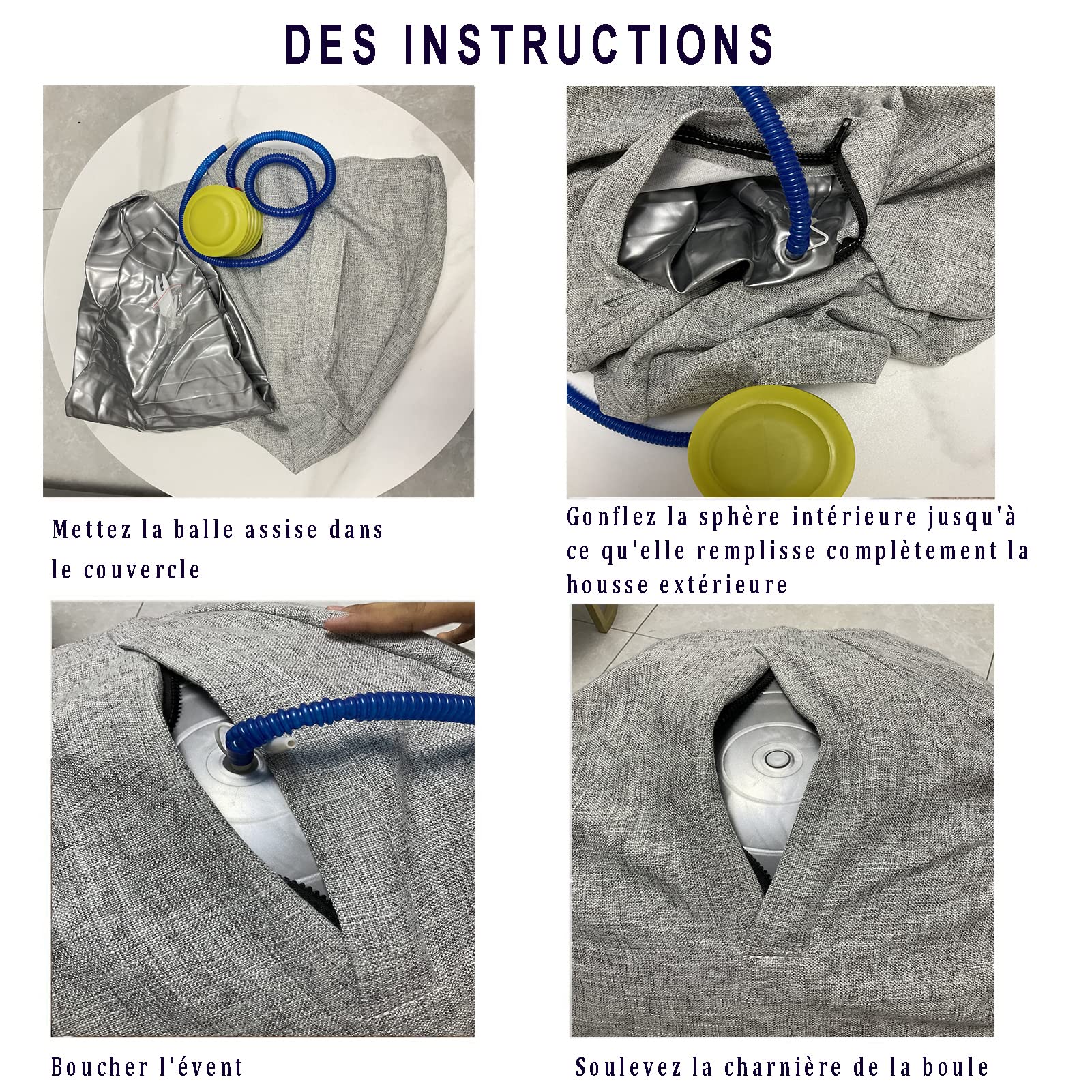 Housse Ballon Gym Housse Ballon de Exercice Swiss Ball Bureau Anti-saleté Durable Protection Antidérapante pour Le Grossesse