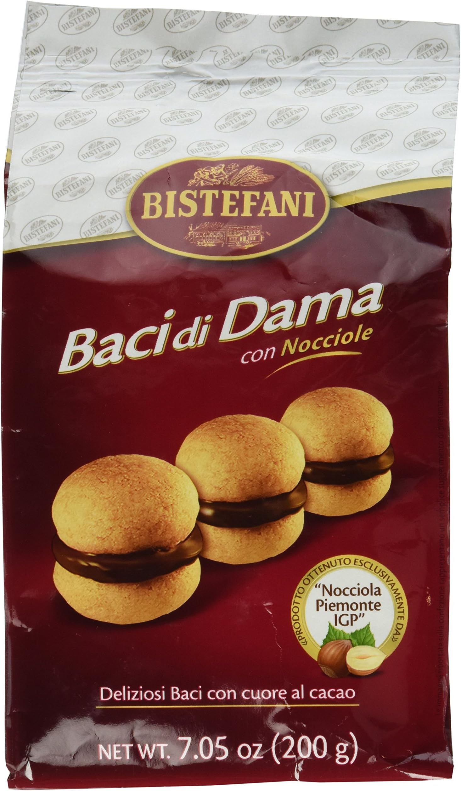 Bistefani Baci Di Dama with Chocolate and Hazelnut 7.05 Oz