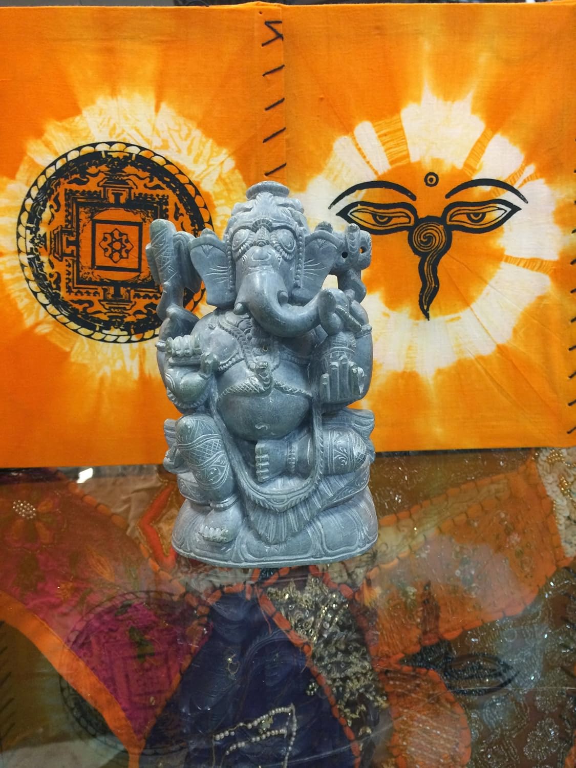 Good Luck Statue Sitting Ganesha Gorara Stone Sculpture Amazon.ca Home