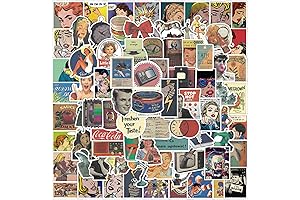 100PCS Retro Poster Sticker Pack: The Perfect Nostalgic Touch to Your Belongings!