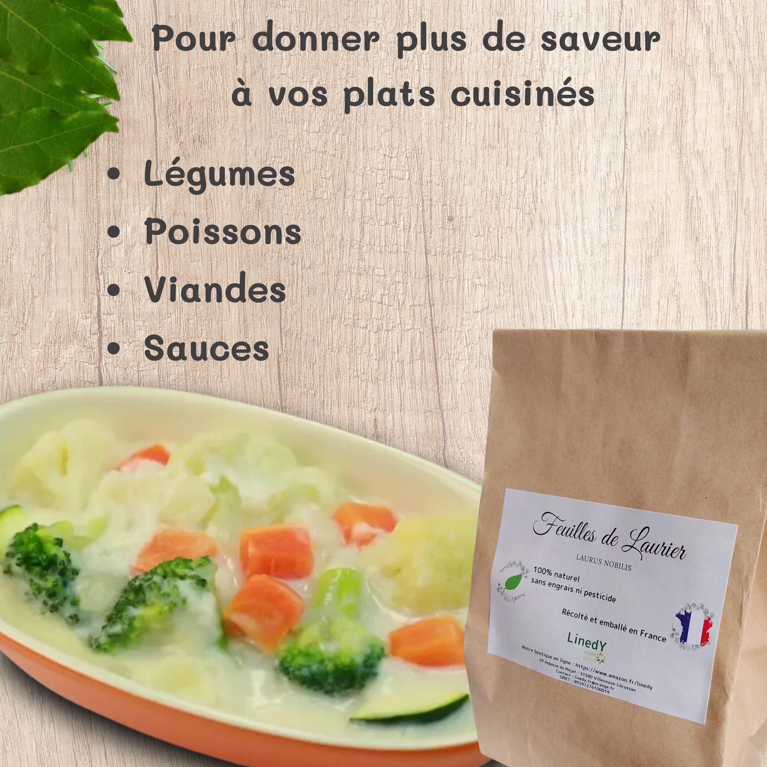 Feuilles de laurier FRAICHES entières, cueillies à la main à la commande