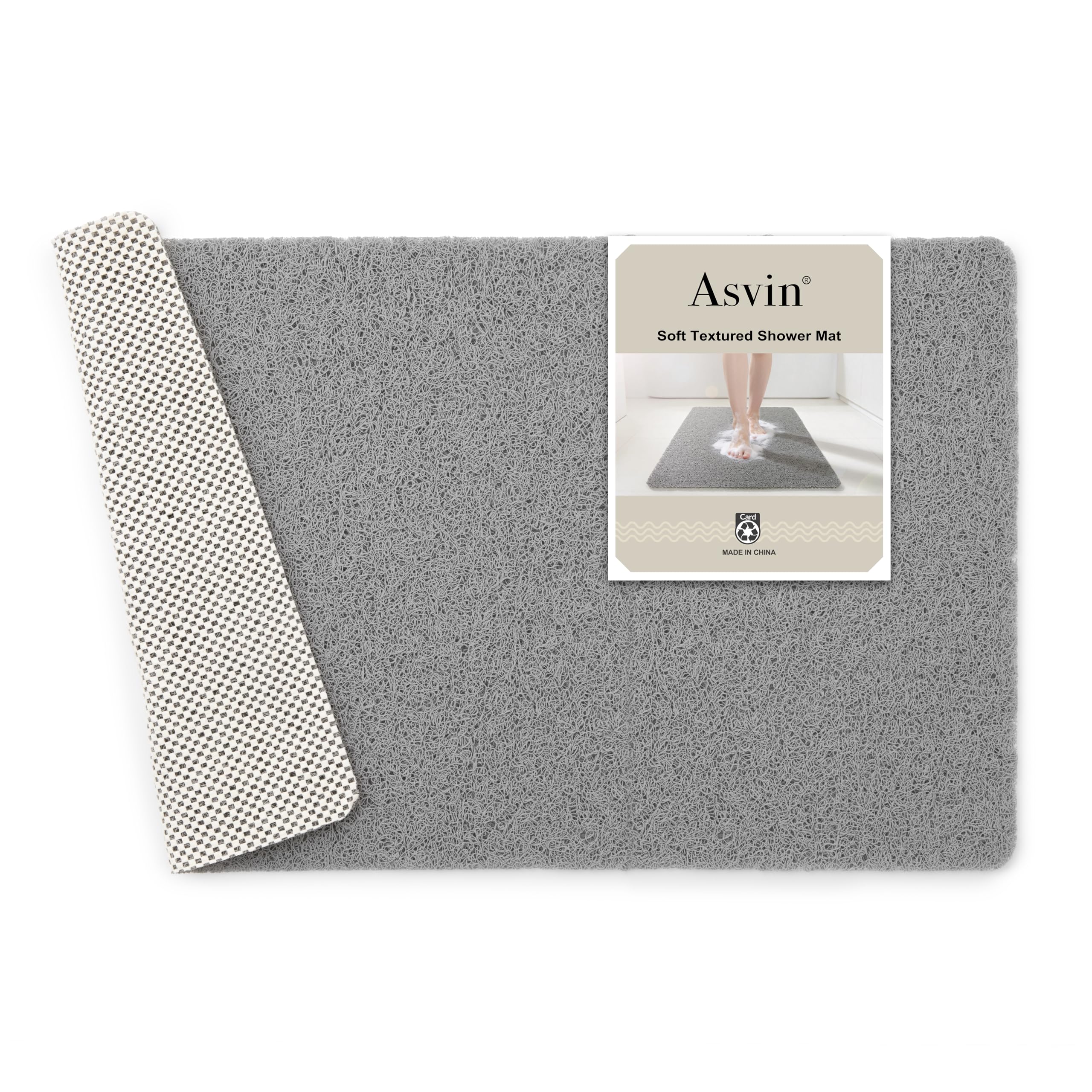 Amazon.com: Asvin Soft Textured Bath, Shower, Tub Mat, 24x16 Inch