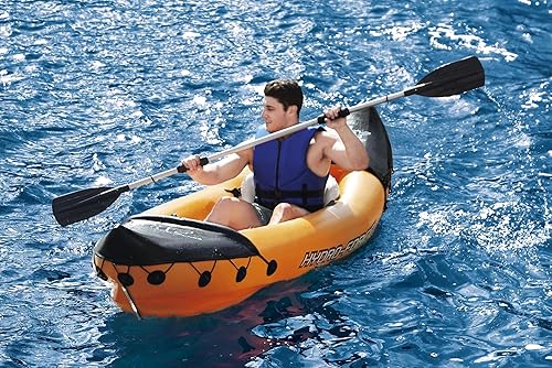 Miniatura 4 de Bestway Hydro-Force Rapid Kayak - Juego de kayak inflable para 2 personas con asientos, respaldo, paletas, bomba de mano y bolsa de transporte