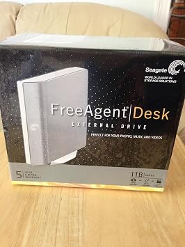 Seagate FreeAgent Desk 1 TB USB 2.0 Desktop External Hard Drive ST310005FDA2E1-RK Silver