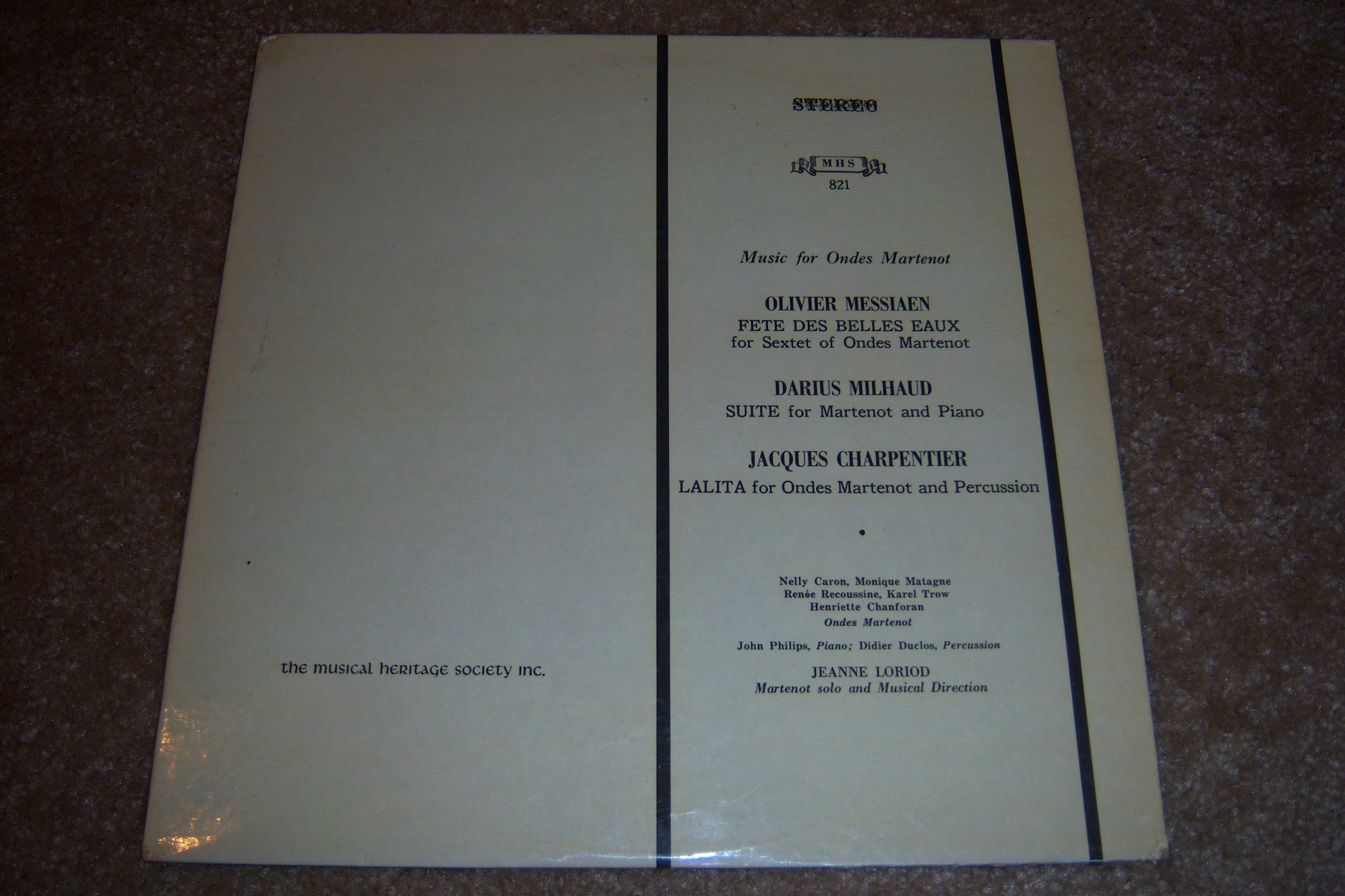 Music for Ondes Martenot MHS 821