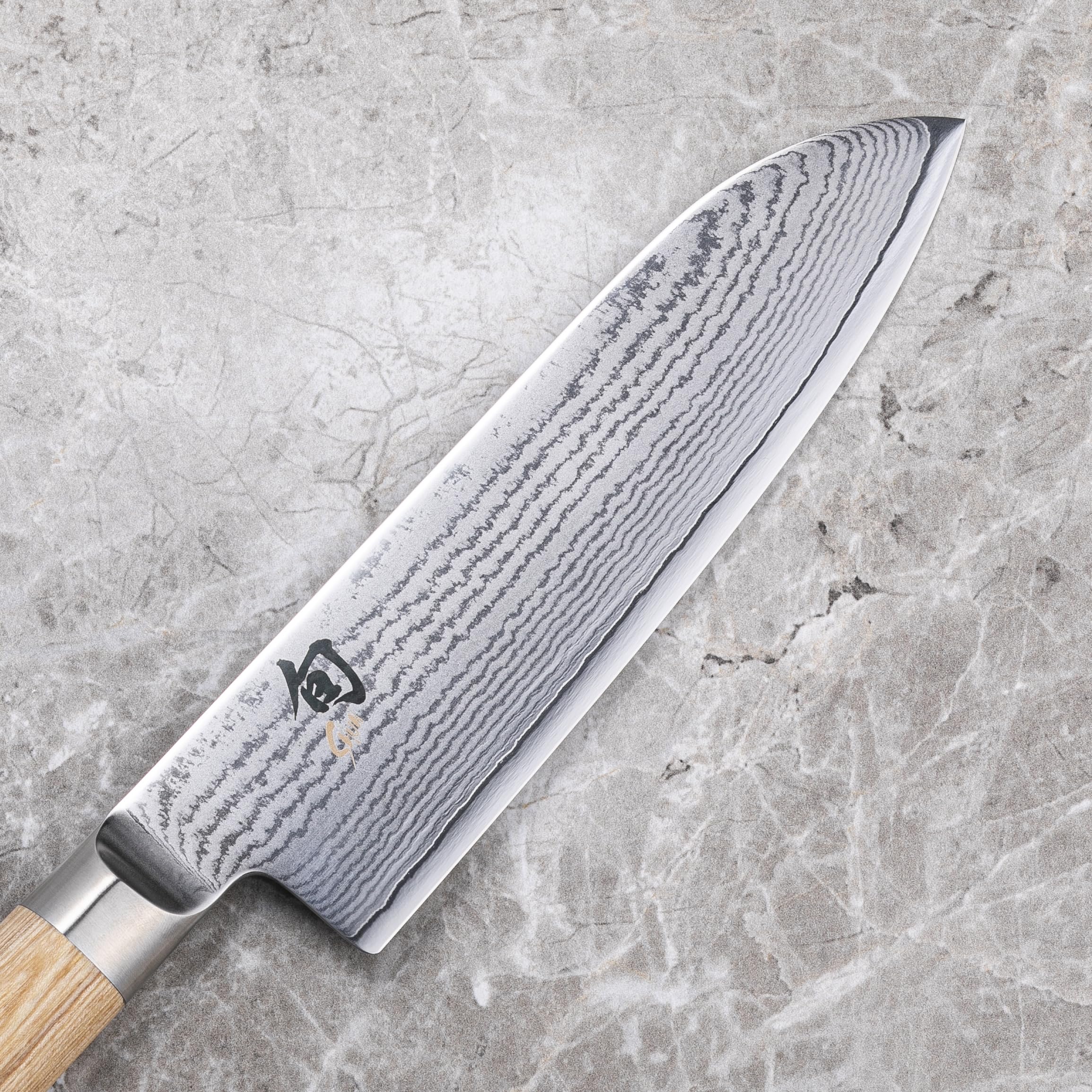 Shun Kai Classic White Santoku Knife (New) Santoku Knife, White