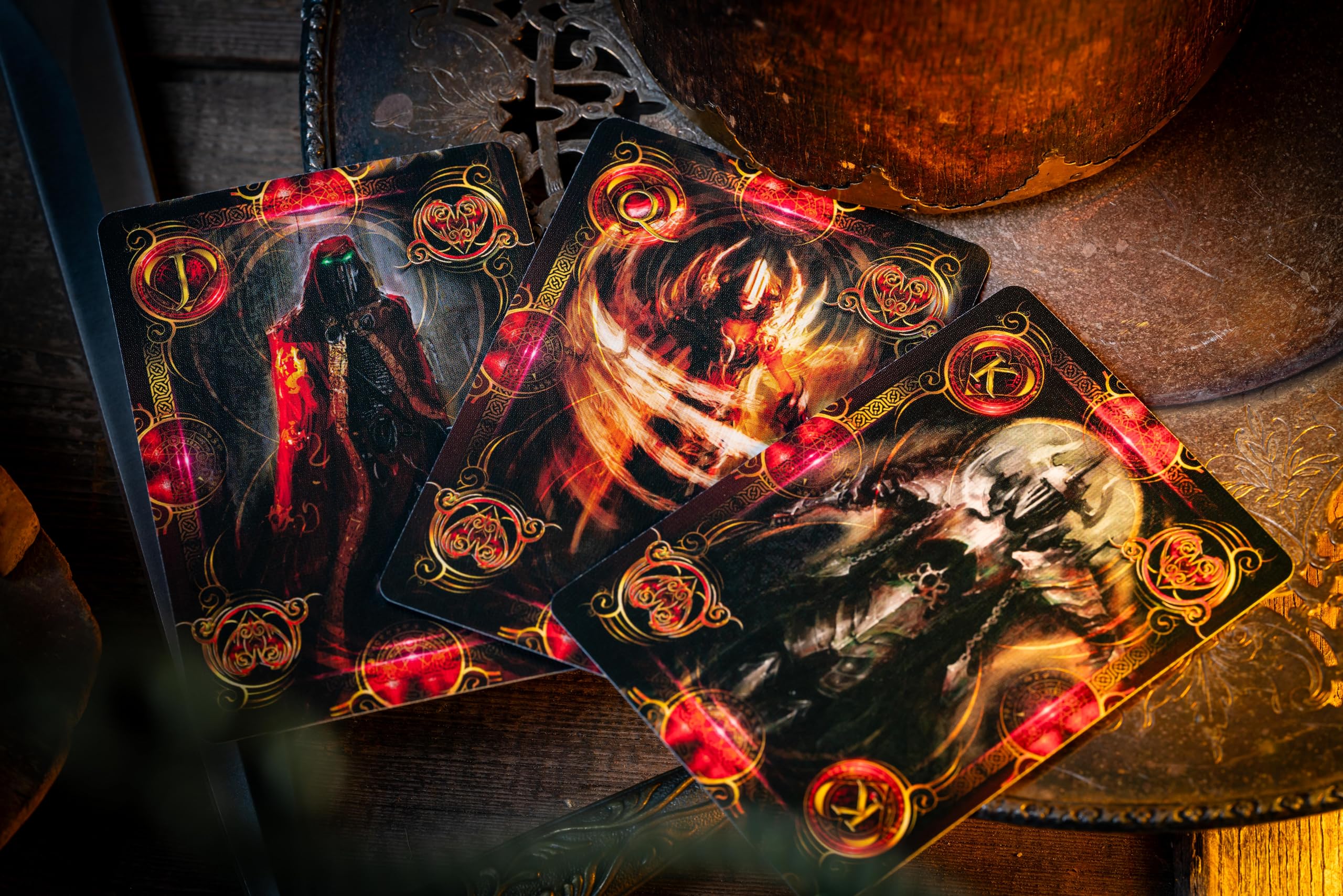 Bicycle Dark Templar Knights Red Playing Cards Decks Poker Kids, Adults Gift Item - Image 7