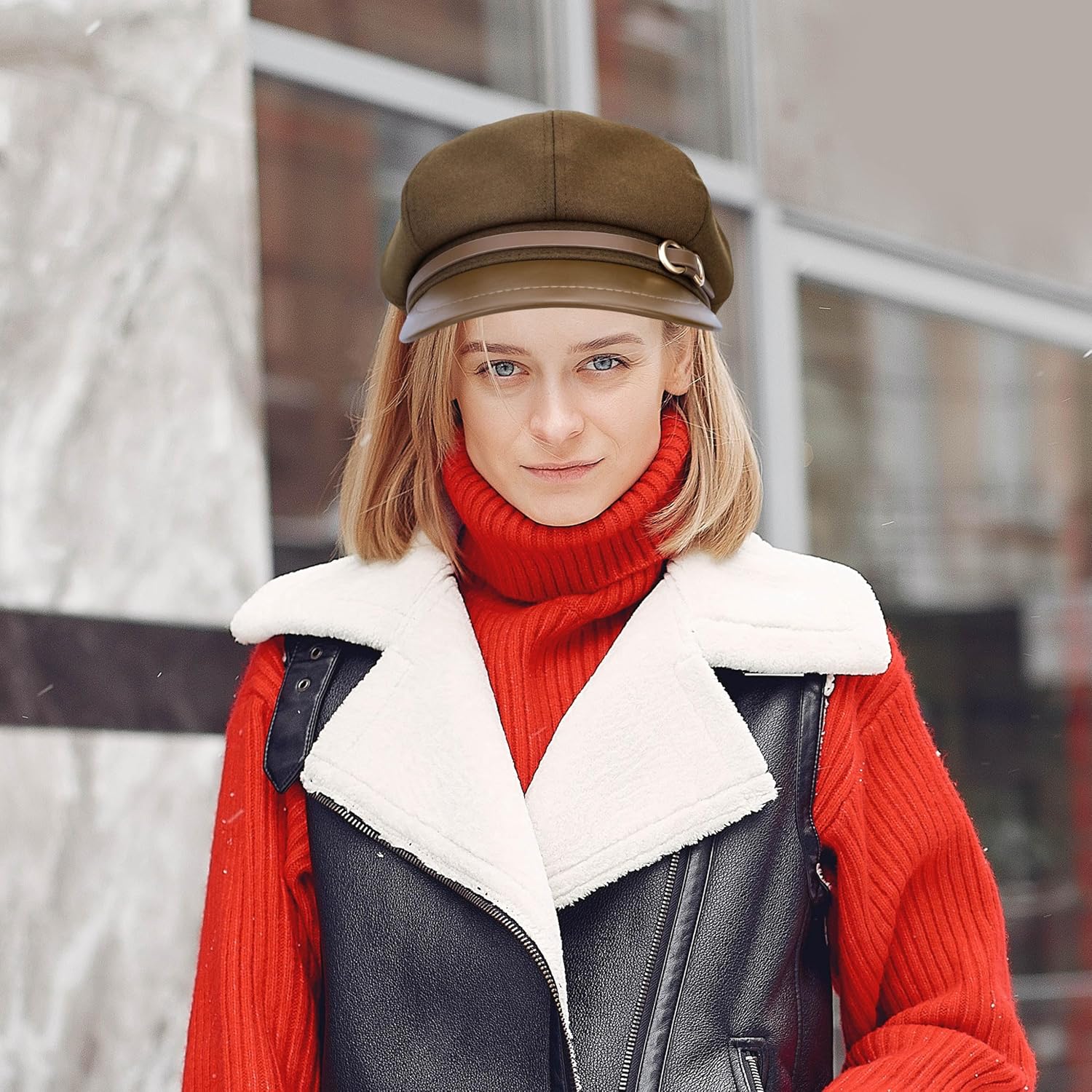 Newsboy Hats for Women and Men Beret Women's Hats & Caps Fall and Winter Womens Hat y2k Hat Women's Octagonal Cap - Image 5