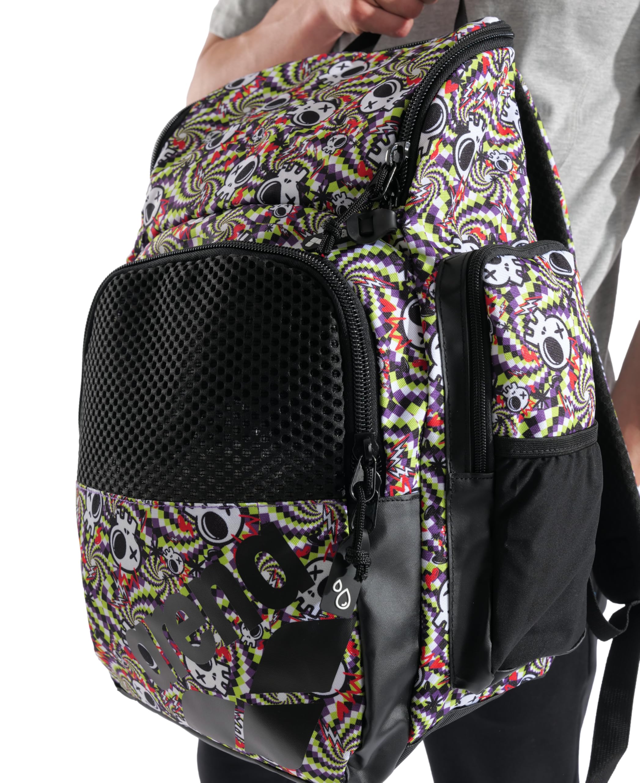 ARENA ZAINO BORSA PISCINA NUOTO BACKPACK ONE GO 35 LITRI FUN SKULLS