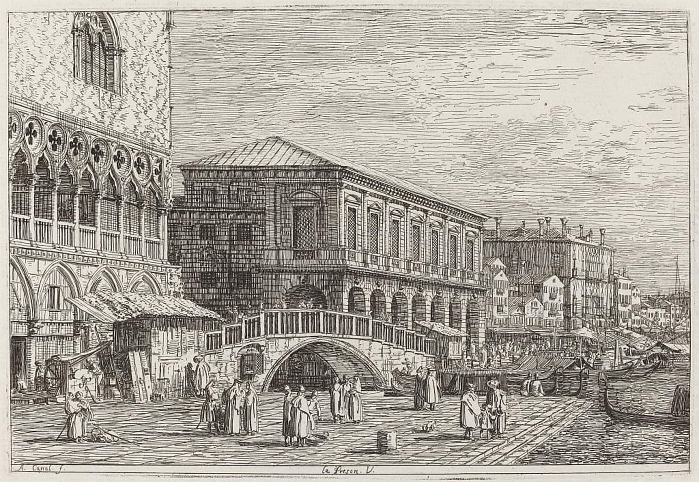 HRJUBWREE Retro Picture Art Painting Wall Poster the Present by Canaletto Vintage Art Print for Office Decor 60x90cm