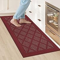Vista 9 de COSY HOMEER Alfombra de cocina antideslizante, lavable, 20 x 48 pulgadas, tapete absorbente de cocina para piso, alfombras de pasillo para suelo