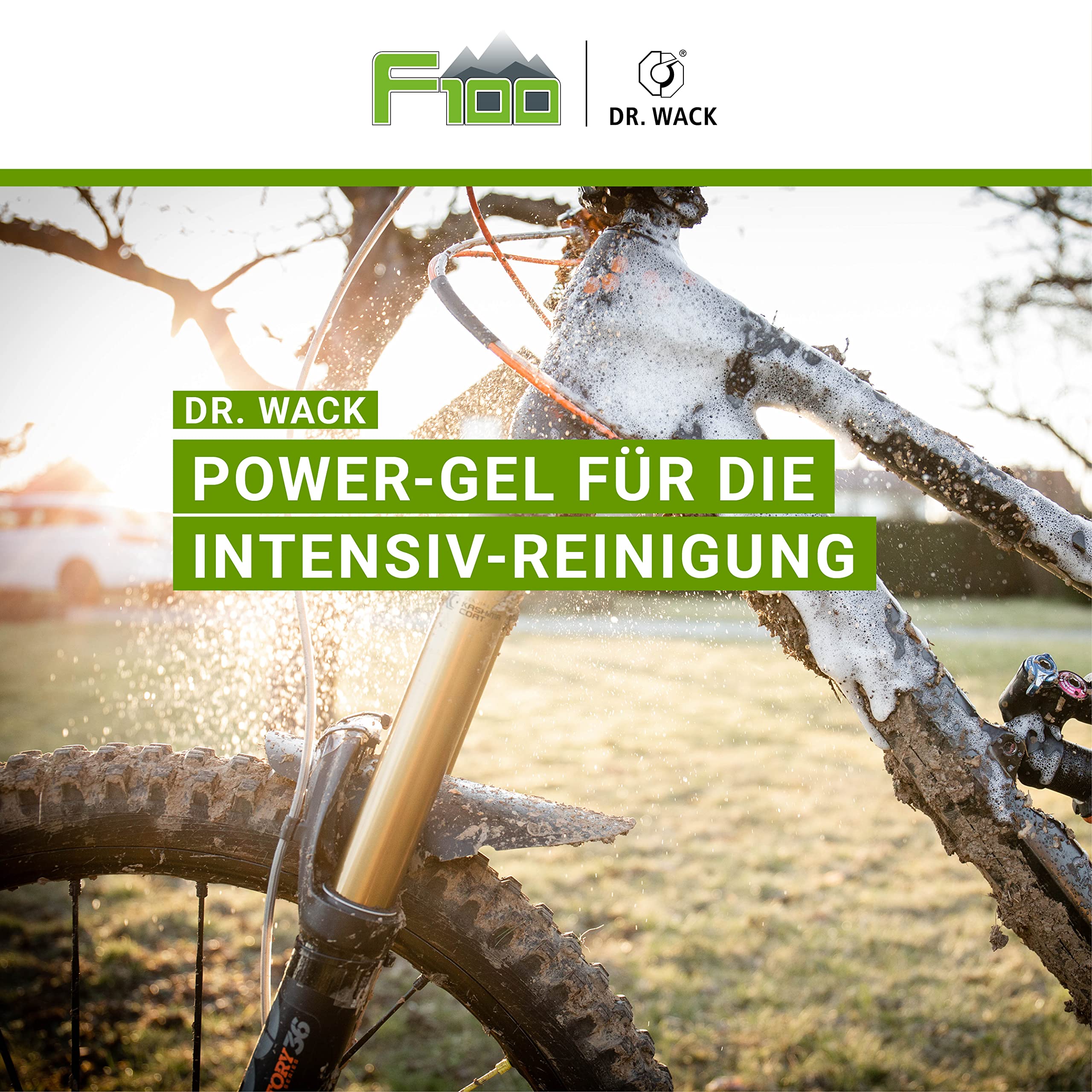 Dr. Wack - F100 Bio środek do czyszczenia rowerów 1 l + 33% więcej pojemności I Czyszczenie premium dla całego roweru i łańcucha rowerowego. Wysokiej jakości pielęgnacja roweru – Made in Germany
