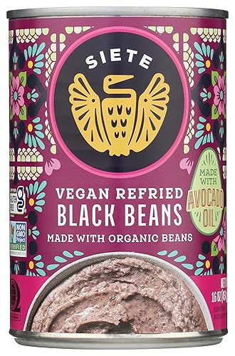 Siete Family Foods Frijoles negros refritos, 16 onzas Siete Family Foods Frijoles negros refritos, 16 onzas