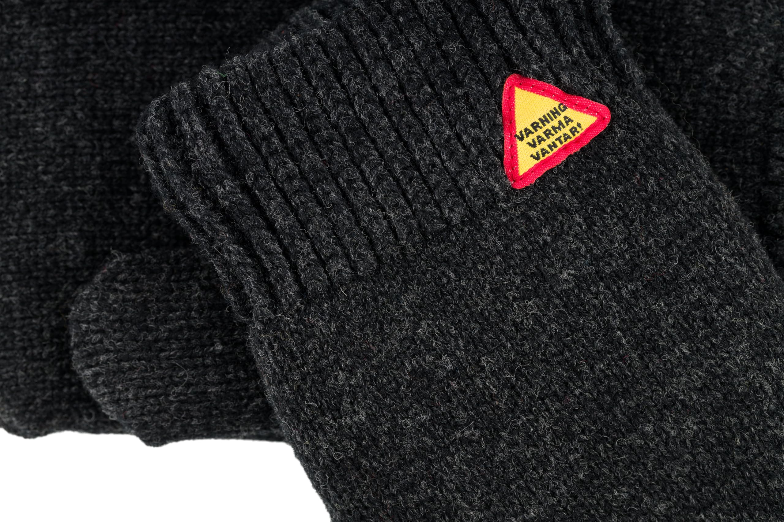ÖJBRO VANTFABRIK guanti in maglia lana merino Karg Rörö M (7-9) grigio guanto fuderato caldi morbidi Svezia