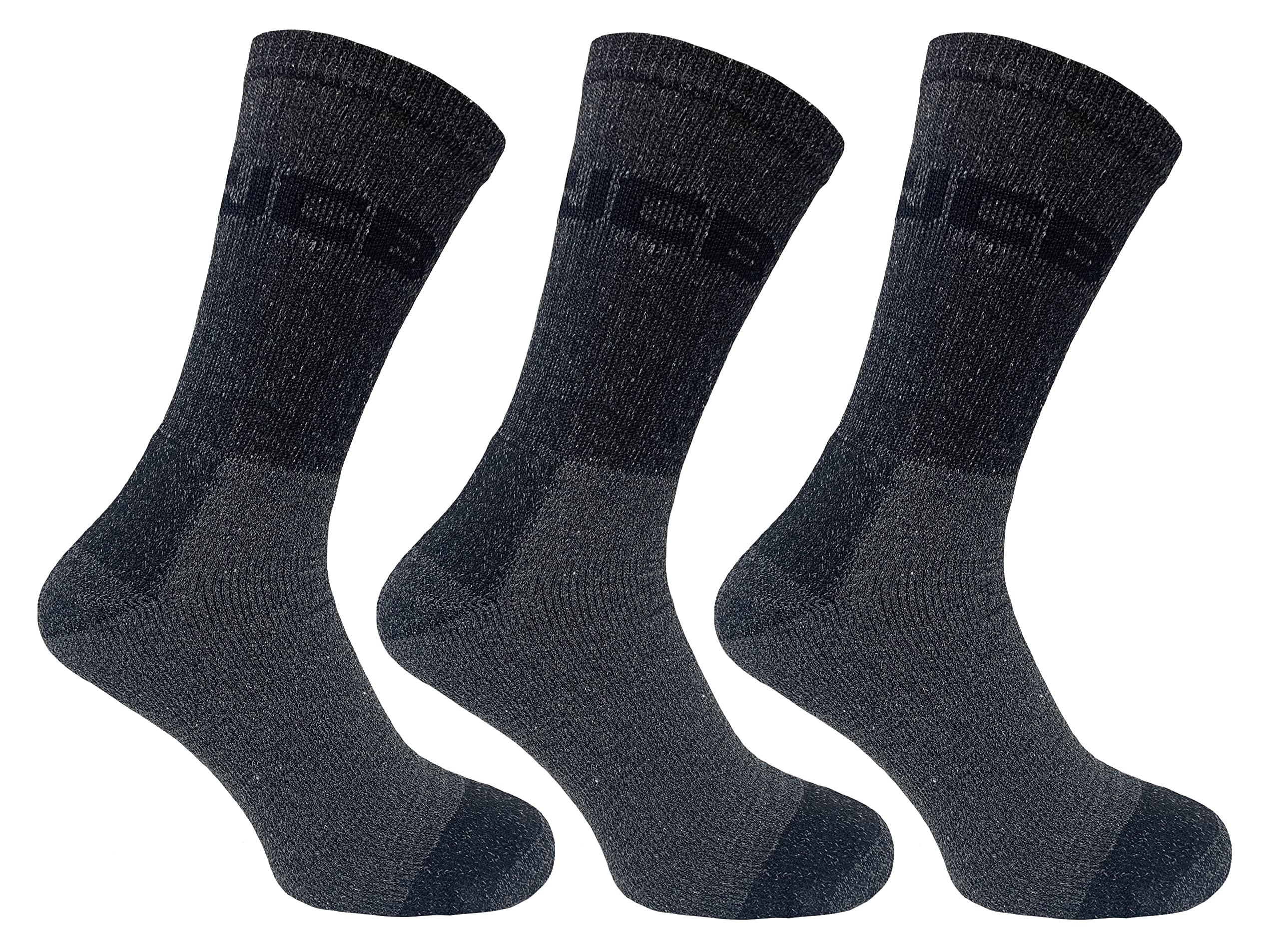 JCB - Outdoor Advantage Socks - Hiking - 3 Pack - Grey - UK 6-11 EUR 39-46 (as8, numeric, numeric_6, numeric_11, regular, regular)