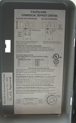 Miniatura 3 de Supco Temporizador de descongelación comercial completo S8145-00 (reemplaza a Paragon 8145-00)