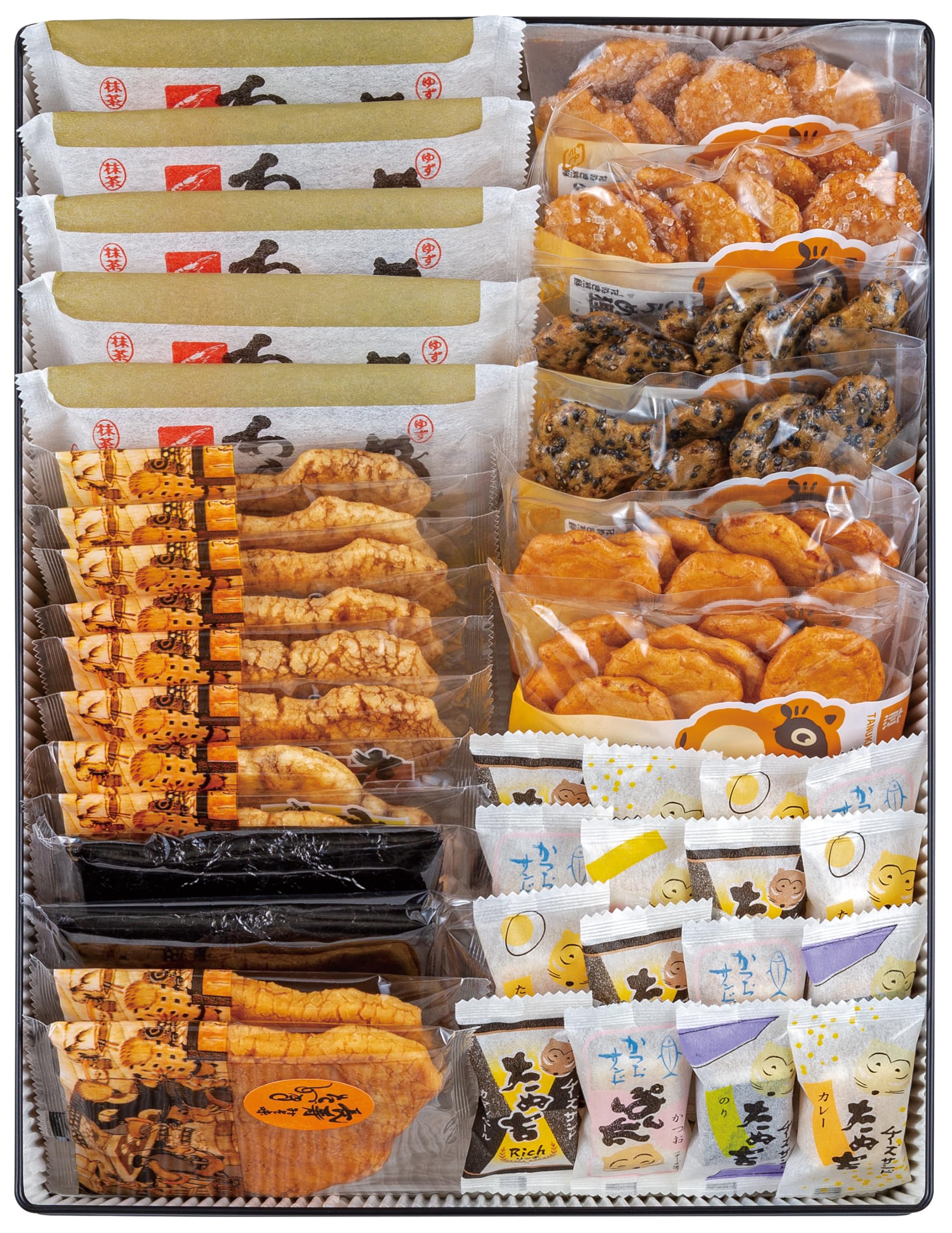 Amazon.co.jp: 麻布十番たぬき煎餅 狸めぐり（48包入） : 食品・飲料・お酒