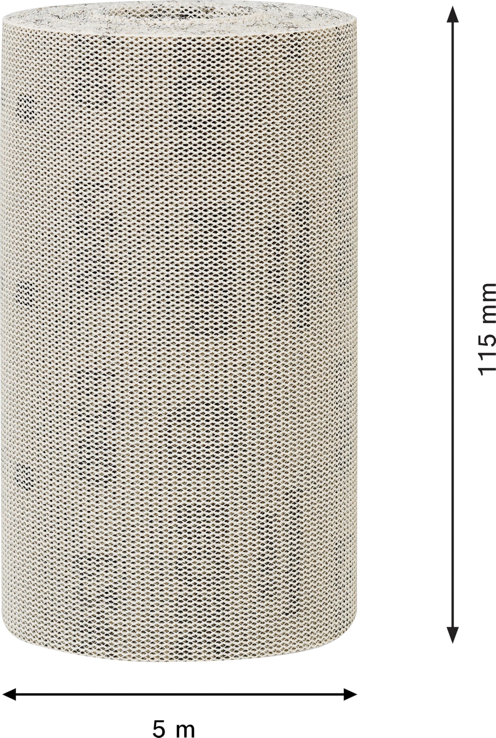 Bosch 1x Rouleaux d'abrasif réticulé EXPERT M480 (pour Peinture sur bois, Bois dur, 115 mm x 5 m, Grain 240, Professional Accessoire Ponçage manuel)