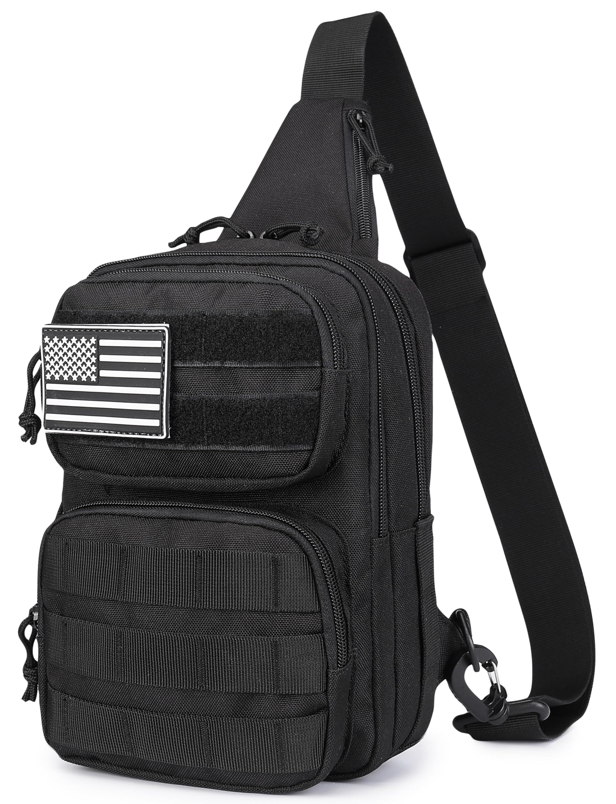 Wotony RFID Blocking Tactical Crossbody Bag for Men - Durable EDC Sling Shoulder Bag with Multi-Pocket Storage