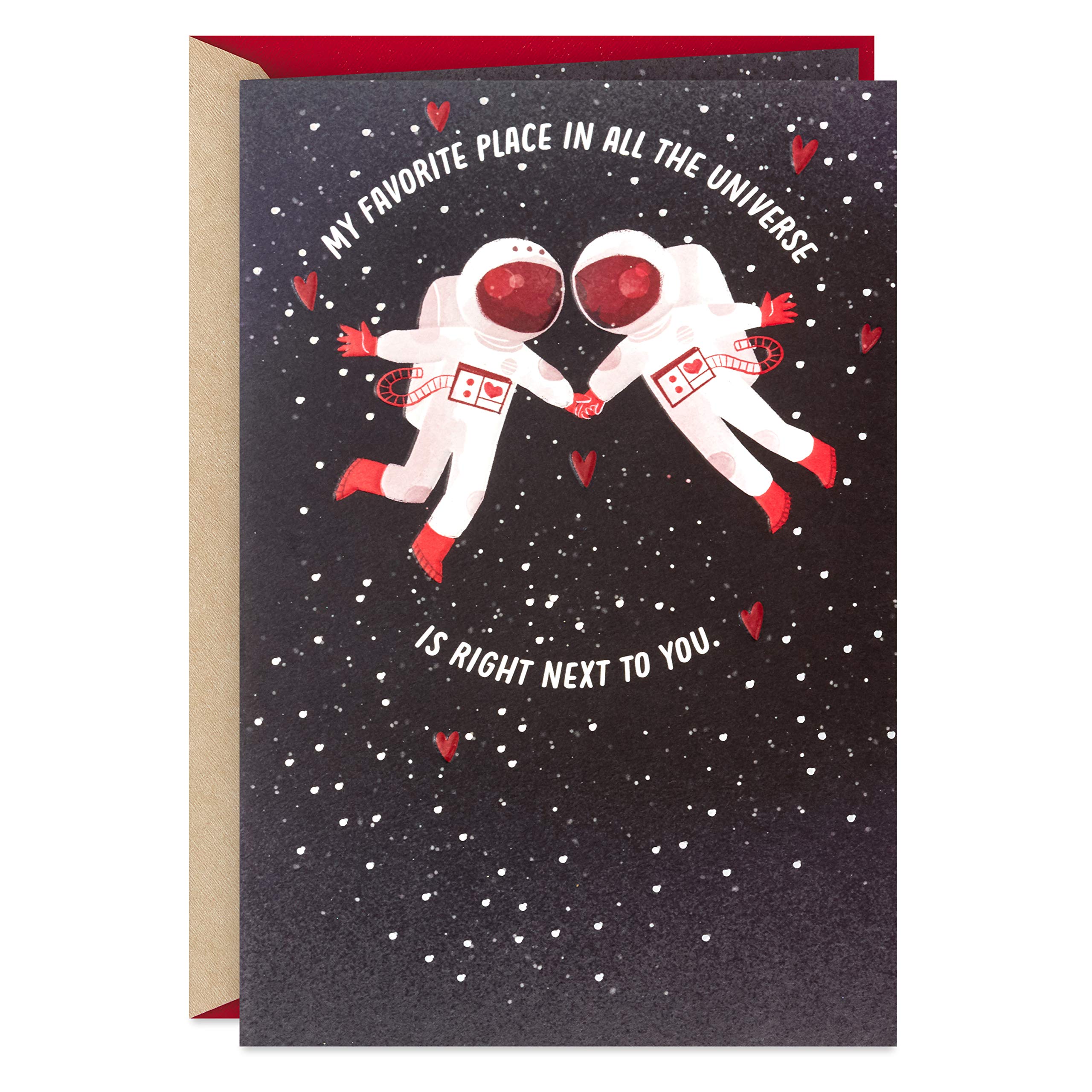 Hallmark Valentines Day Card for Significant Other (Favorite Place in the Universe, Astronauts)
