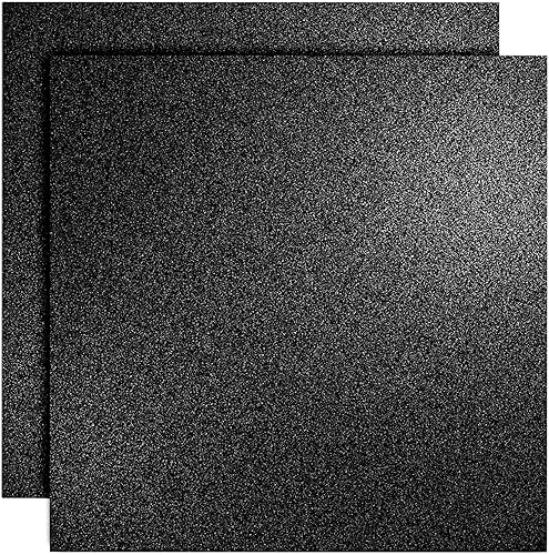 YINUOYOUJIA 12 hojas de papel de cartulina negra con purpurina de 12 x 12 pulgadas, papel brillante de alta calidad para máquinas Cricut,