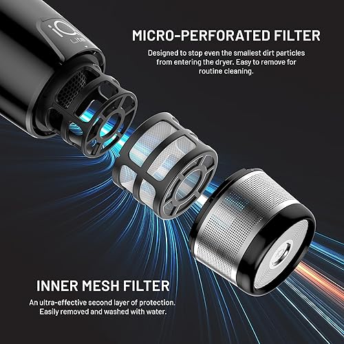 Miniatura 5 de GA.MA iQ LITE Perfetto - Secador de pelo con motor inteligente sin escobillas de 110,000 RPM, filtro doble, tecnología Oxy-Active, color negro